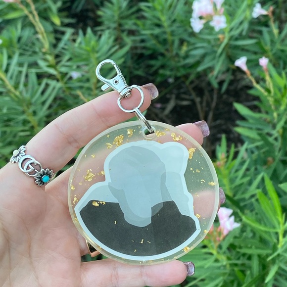 Mac Miller Black & White Circles Album Artwork Cartoon Keychain Bag Charm - Picture 4 of 9